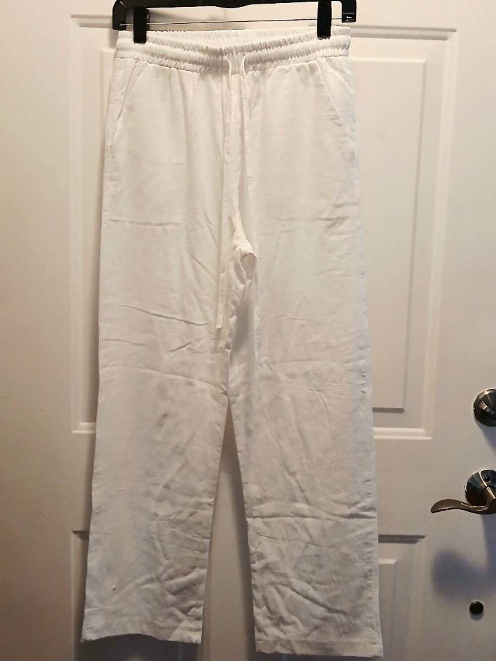 XS/S White Lounge Pants w Drawstring NWOT